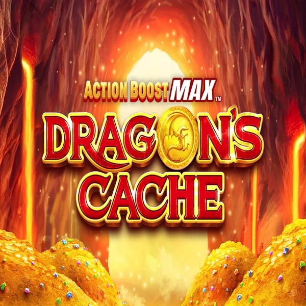 Action Boost Max Dragon's Cache slot icon by SpinPlay Games, available at Instaspin Casino