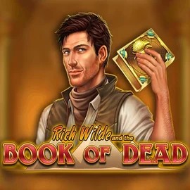 Book of Dead slot logo by Play'n GO at Instaspin Casino