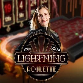 Live Casino logo of Lightning Roulette from Evolution at Instaspin Casino